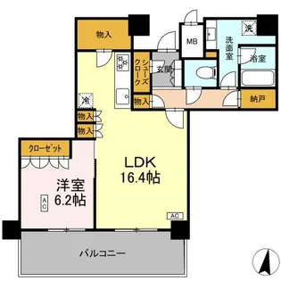 プレミスト天神赤坂タワー【16階】の間取り