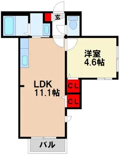カーサ・デラ・タルタルーガ【2階】の間取り
