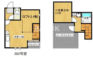 MAISONETIC ADVANCE egg bell【2階】の間取り