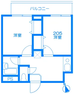 ルート大倉山マンションA【2階】の間取り