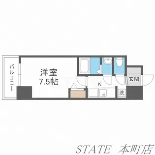 スペーシア日本橋東【4階】の間取り