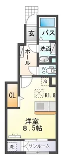 クラール泉池【1階】の間取り