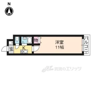 シャン・ド・フルール【6階】の間取り