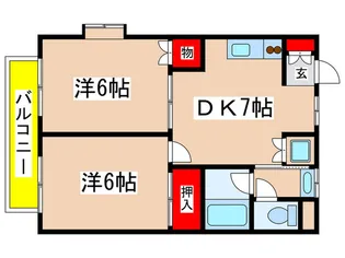 シャルムF新百合ヶ丘【2階】の間取り