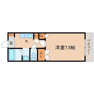 ベルメゾンMIYAZAKI【5階】の間取り