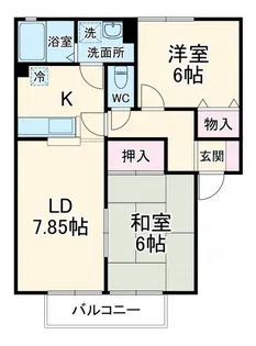 ウィンディア弐番館【2階】の間取り