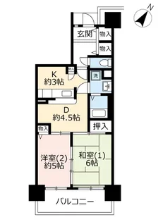 URプラザシティ新所沢けやき通り【2階】の間取り