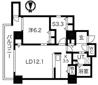 シティコート目黒【7階】の間取り