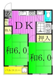 コーポ中島【2階】の間取り