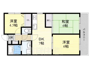 プチエール小野原【1階】の間取り