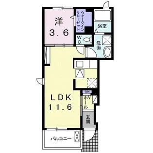 ディアコート桜I【1階】の間取り