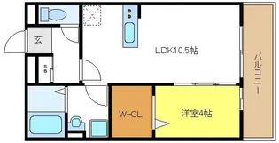 COZY岸里II【1階】の間取り