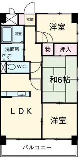 フレックス上豊田【6階】の間取り