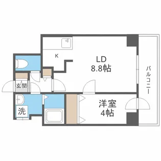 インボイス札幌レジデンス【6階】の間取り