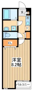 マイプレイス東府中【2階】の間取り