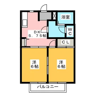 ルミエール四本松【2階】の間取り