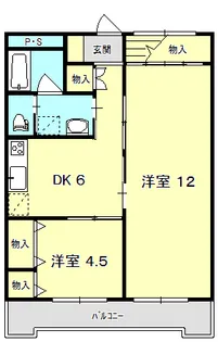 ハイツ第一エコー【5階】の間取り