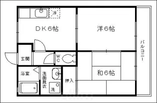 サンライズハイツ【1階】の間取り