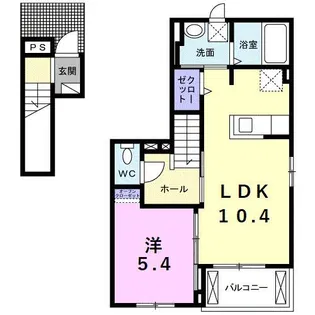 レグルスI【2階】の間取り