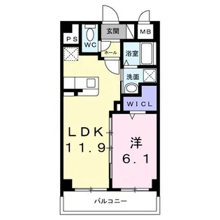 エマズプレイス【4階】の間取り