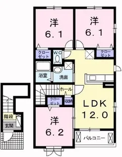 レジデンスコンフォート A【2階】の間取り