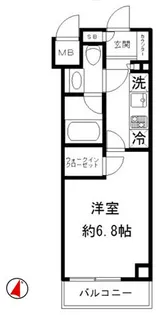 パークリュクス白金高輪【18階】の間取り