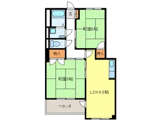 岐阜県岐阜市福光南町【マンション】の間取り