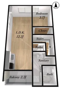 山形県山形市小白川町5【アパート】の間取り