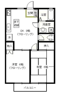 ハイツミヤタ【2階】の間取り