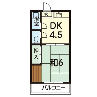 白水苑アパート【1階】の間取り