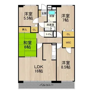 パルティール田中【7階】の間取り