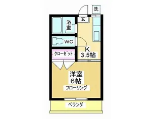 1Kの間取り画像