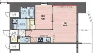 プレジオ九条【5階】の間取り