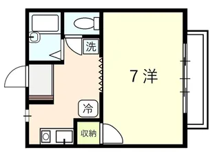 ふじハイツII【1階】の間取り