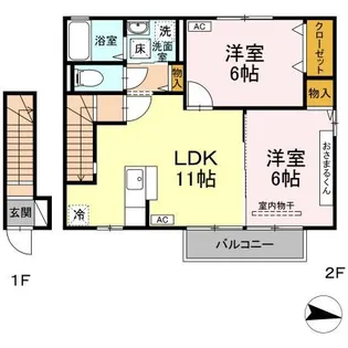 ファインシーク A棟【2階】の間取り