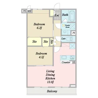 カロレ【3階】の間取り