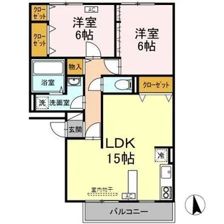 ロイヤルフローリッシュ【3階】の間取り