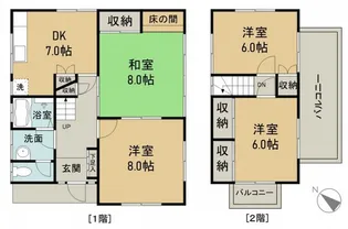 広島県広島市安佐南区大町西2【一戸建】の間取り