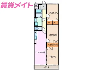 エクラときわ1【2階】の間取り