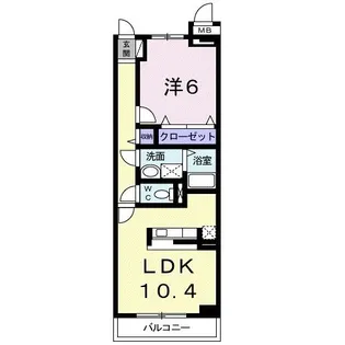 ヌーベル コリーヌII【1階】の間取り
