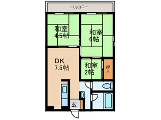緑ヶ岡マンション【3階】の間取り