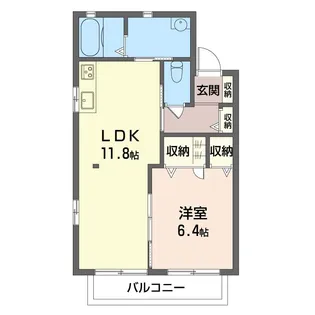 第IIIムツミハイツ【2階】の間取り