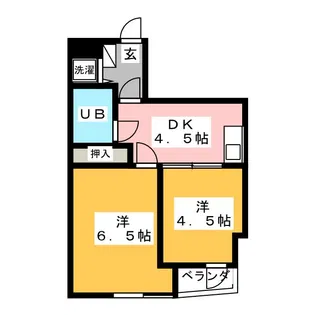 光井グランドハイツ【4階】の間取り