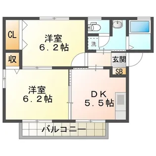 ディアス雅【2階】の間取り