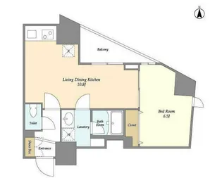 東京都港区芝2【マンション】の間取り