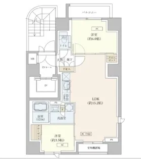 フォレ麻布十番【4階】の間取り