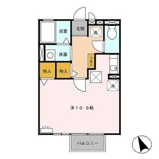 アイリス蟹江【1階】の間取り