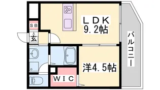 サンライト割塚【5階】の間取り