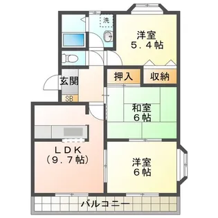 Wood Hills【2階】の間取り