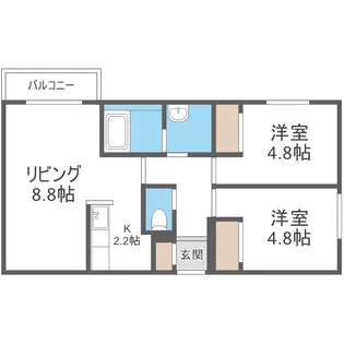 プロモーションイースト【2階】の間取り